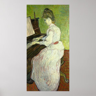 Mademoiselle Gachet bij de Piano van Gogh Poster