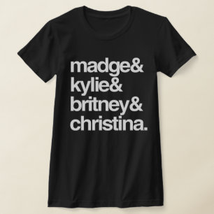 Madge Kylie Britney en Christina T-shirt