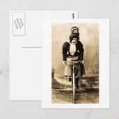 Madge Lessing on Bike  1902 Briefkaart (Voorkant / Achterkant)