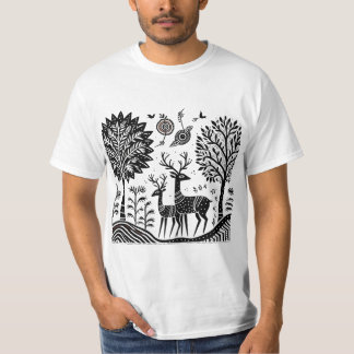 Madhubani-herten T-shirt