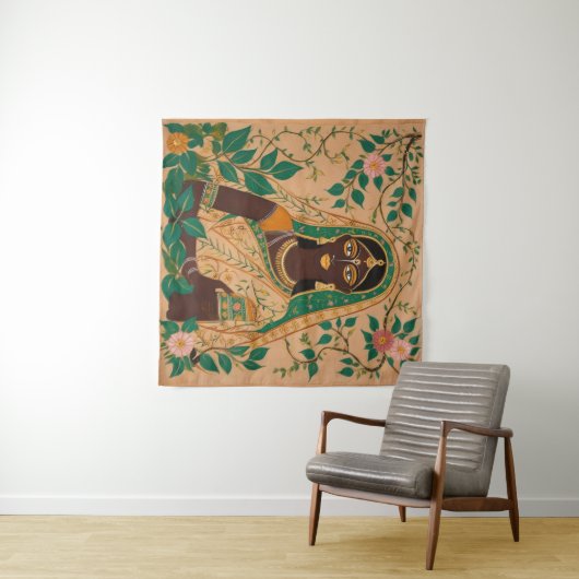 Madhubani Peinture Tapisserie (En situation (horizontale))