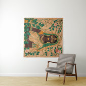 Madhubani Schilderij Tapijt Wandkleed (In Situ (horizontaal))