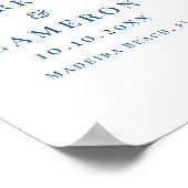 Madiera Beach FL Map Wedding Guest Book Poster (Coin)