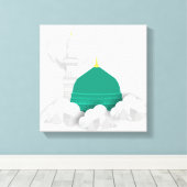 Madina Islamitisch canvas kunstwerk (Insitu (Houten vloer))