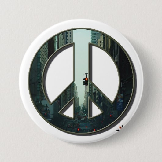 Madison Avenue Peace Button (Voorkant)