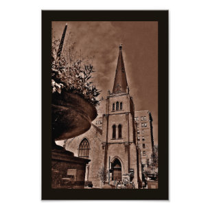 Madison Church op het Capitolplein Foto Afdruk