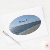 Madison CT Connecticut Hammonasset Beach Ovale Sticker (Envelop)