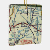 Madison Florida  map Keramisch Ornament (Rechts)
