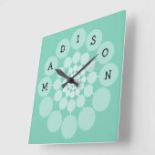 MADISON Modern Fun Name Clock Vierkante Klok (Hoek)
