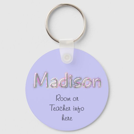 Madison Name Tag Sleutelhanger (Voorkant)