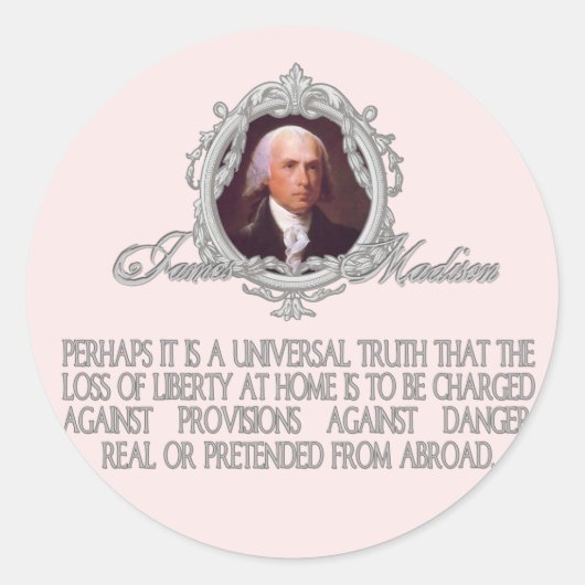 Madison on Dangers Real en Pretended Ronde Sticker (Voorkant)