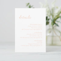 Madison Peach Elegant Wedding