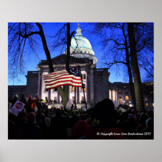 Madison Protest om de Bill te doden Poster
