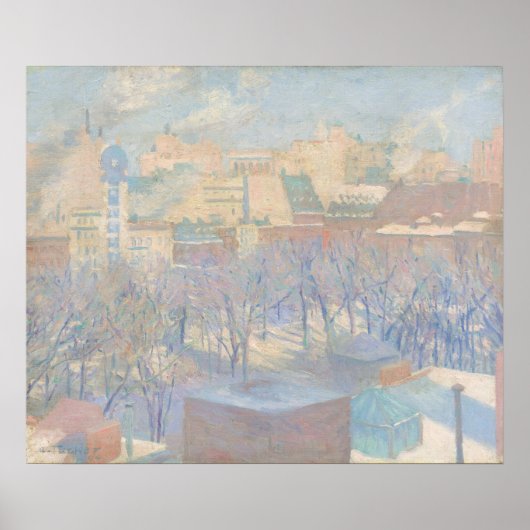 Madison Square Snow - Allen Tucker Fine Art Poster (Voorkant)