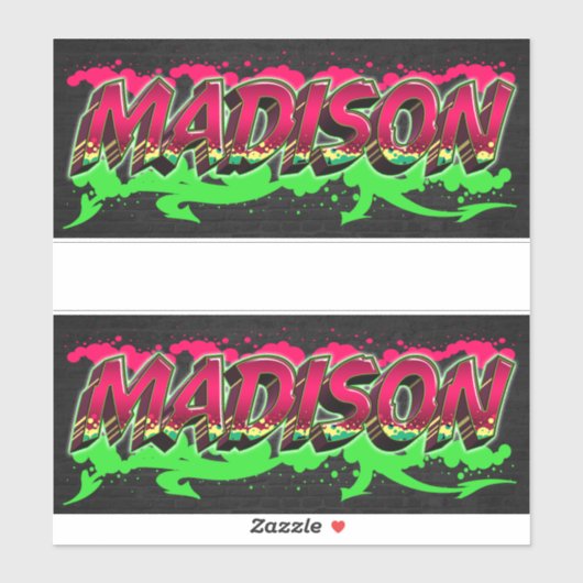 Madison Vorname Name Graffiti Aufkleber Sticker (Vel)