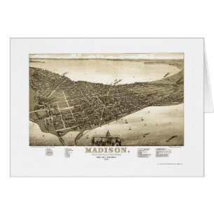 Madison, WI Panoramic Map - 1885b