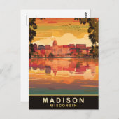 Madison, Wisconsin Briefkaart (Voorkant / Achterkant)