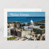 Madison, Wisconsin Briefkaart Het Capitool (Voorkant / Achterkant)