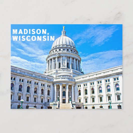 Madison Wisconsin Briefkaart Souvenir (Voorkant)
