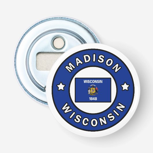 Madison Wisconsin Button Flesopener (Voorkant)