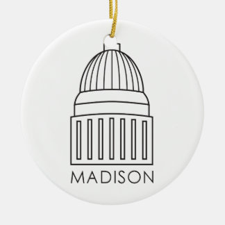 Madison Wisconsin Capitol Building Keramisch Ornament