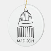 Madison Wisconsin Capitol Building Keramisch Ornament (Links)