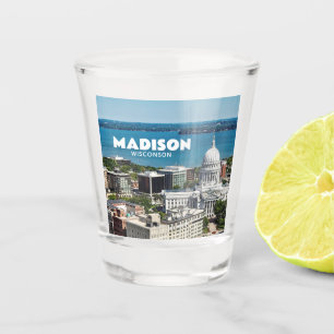 Madison, Wisconsin centrum capitol meer foto Shot Glas