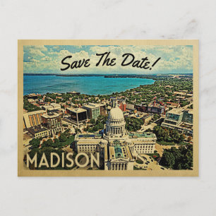 Madison Wisconsin Enregistrer La Date Cartes Posta