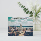 Madison, Wisconsin, het Capitool Briefkaart (Staand voorkant)