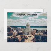Madison, Wisconsin, het Capitool Briefkaart (Voorkant / Achterkant)