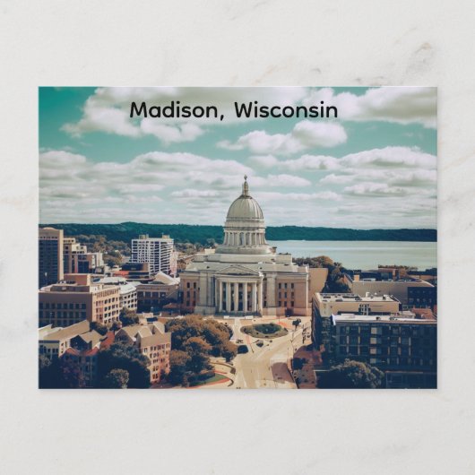 Madison, Wisconsin, het Capitool Briefkaart (Voorkant)