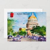 Madison, Wisconsin, het Capitool Vintage Briefkaart (Voorkant / Achterkant)