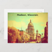 Madison, Wisconsin, het Capitool Vintage Briefkaart (Voorkant / Achterkant)