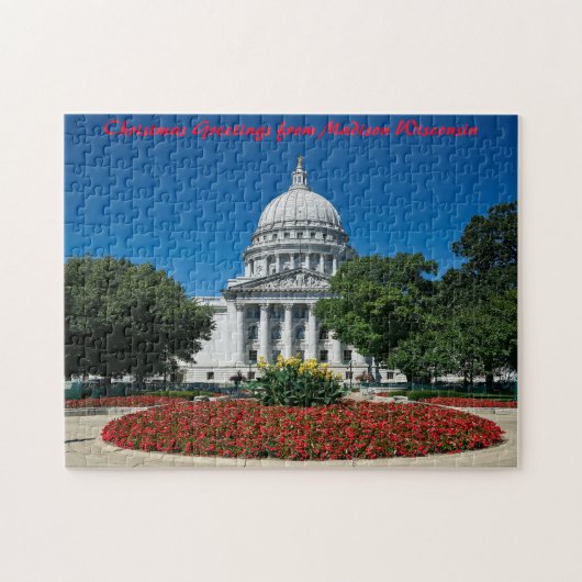 Madison Wisconsin. kerstcadeautjes Legpuzzel (Horizontaal)