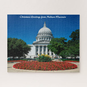 Madison Wisconsin. Kerstgroeten Legpuzzel