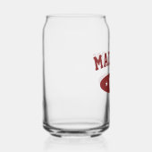 Madison Wisconsin Retro Bold Typography Glassware (Gauche)
