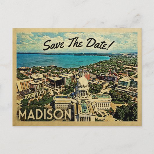 Madison Wisconsin Save the Date  Briefkaarten (Voorkant)