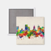 Madison Wisconsin Skyline Magneet (Voorkant / Achterkant)