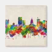 Madison Wisconsin Skyline Magneet (Voorkant)