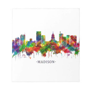 Madison Wisconsin Skyline Notitieblok