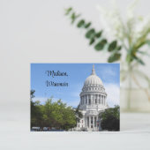 Madison, Wisconsin State Capitol Briefkaart (Staand voorkant)
