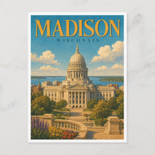 Madison Wisconsin State Capitol GeoSaga Briefkaart