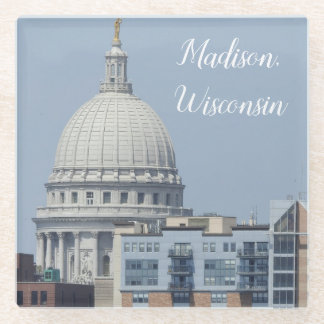 Madison, Wisconsin State Capitol Glazen Onderzetter