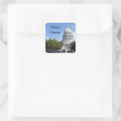Madison, Wisconsin State Capitol Vierkante Sticker (Tas)
