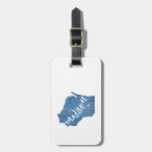 Madison, Wisconsin Wood Grain Bagagelabel (Voorkant verticaal)