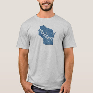 Madison, Wisconsin Wood Grain T-shirt