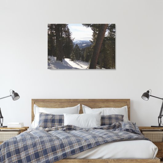 Madisongebergte in de winter in Montana Canvas Afdruk (Insitu (Slaapkamer))