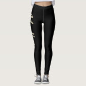 Madlen or blanc Leggings à l'écriture (Devant)