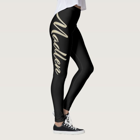 Madlen or blanc Leggings à l'écriture (Droite)