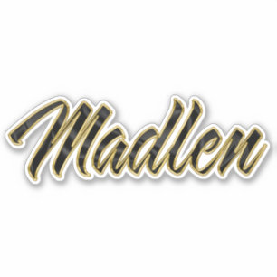 Madlen or noir lettrage Autocollant Stickers